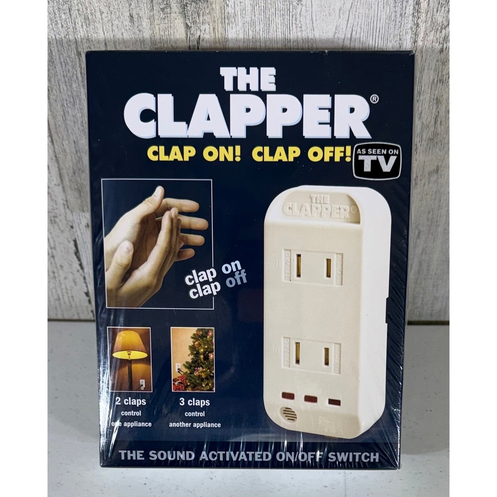 The Clapper Sound Activated Clap On Clap Off Switch White As Seen On TV New
